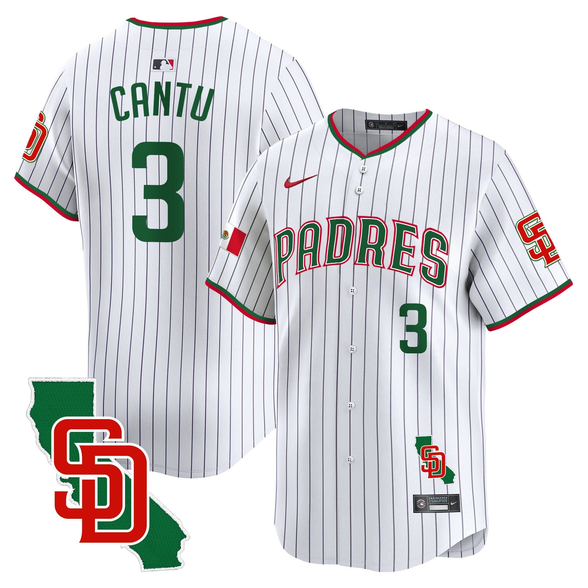 Men’s Mexico California Patch Vapor Premier Limited Jersey V5