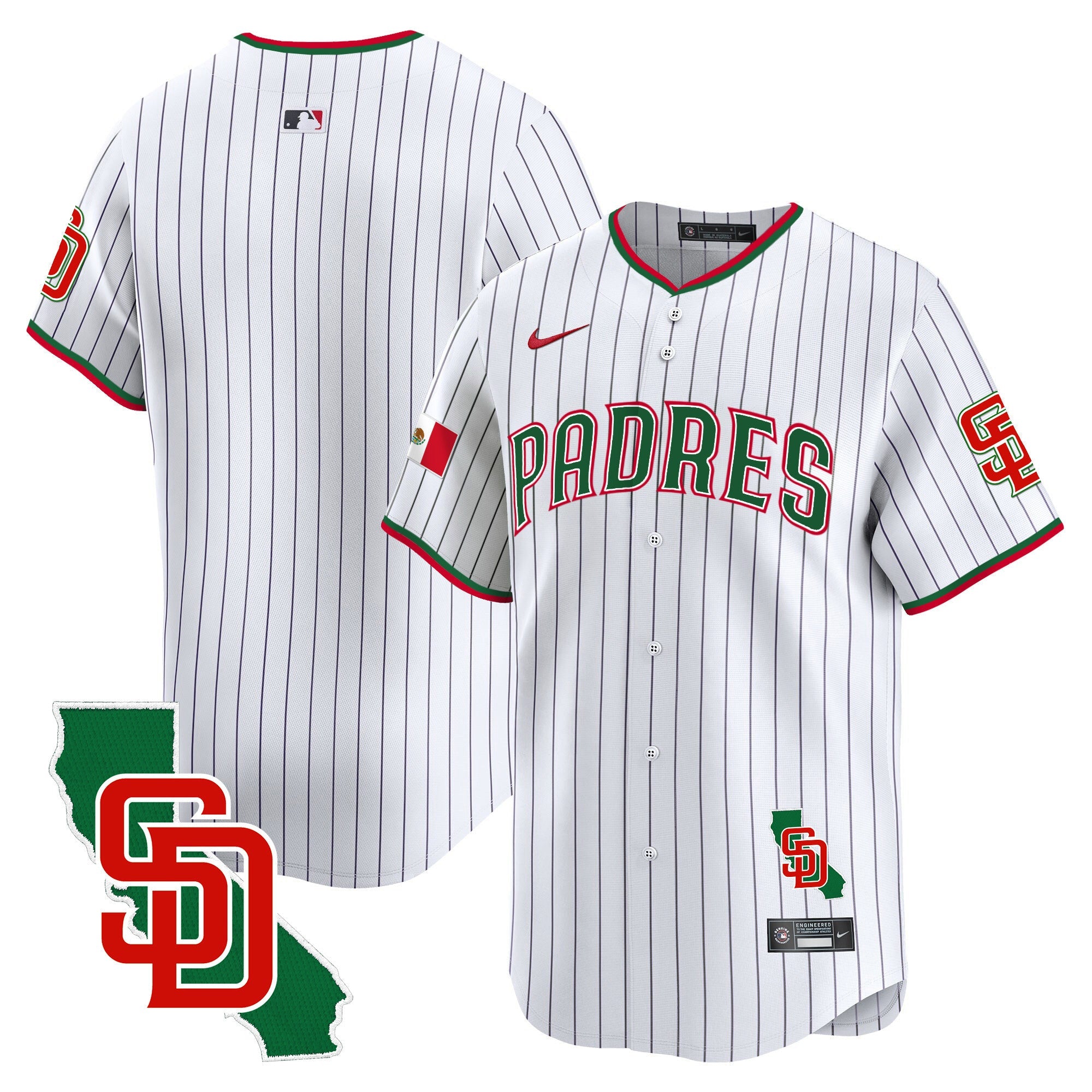 Men’s Mexico California Patch Vapor Premier Limited Jersey V5