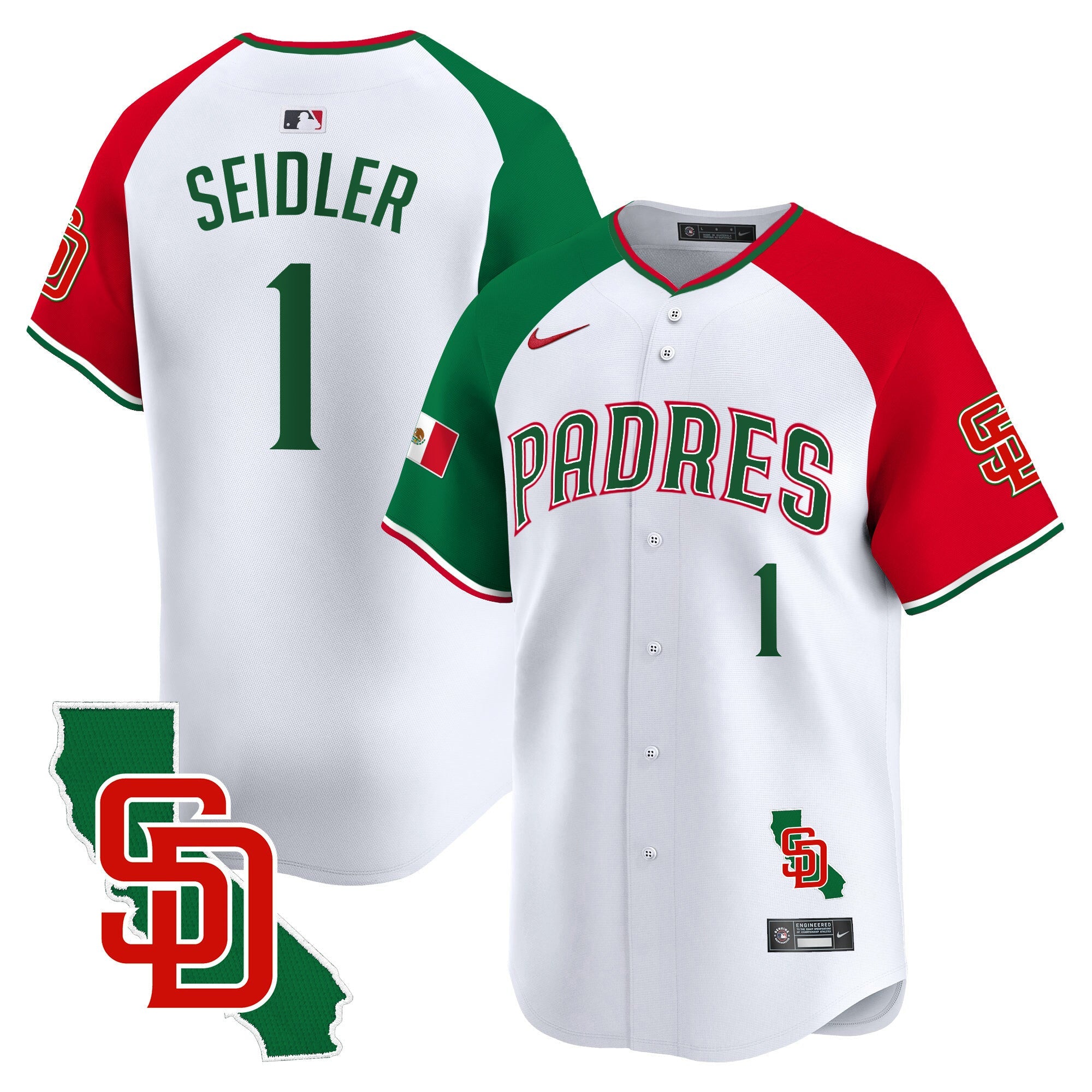 Men’s Mexico California Patch Vapor Premier Limited Jersey V5