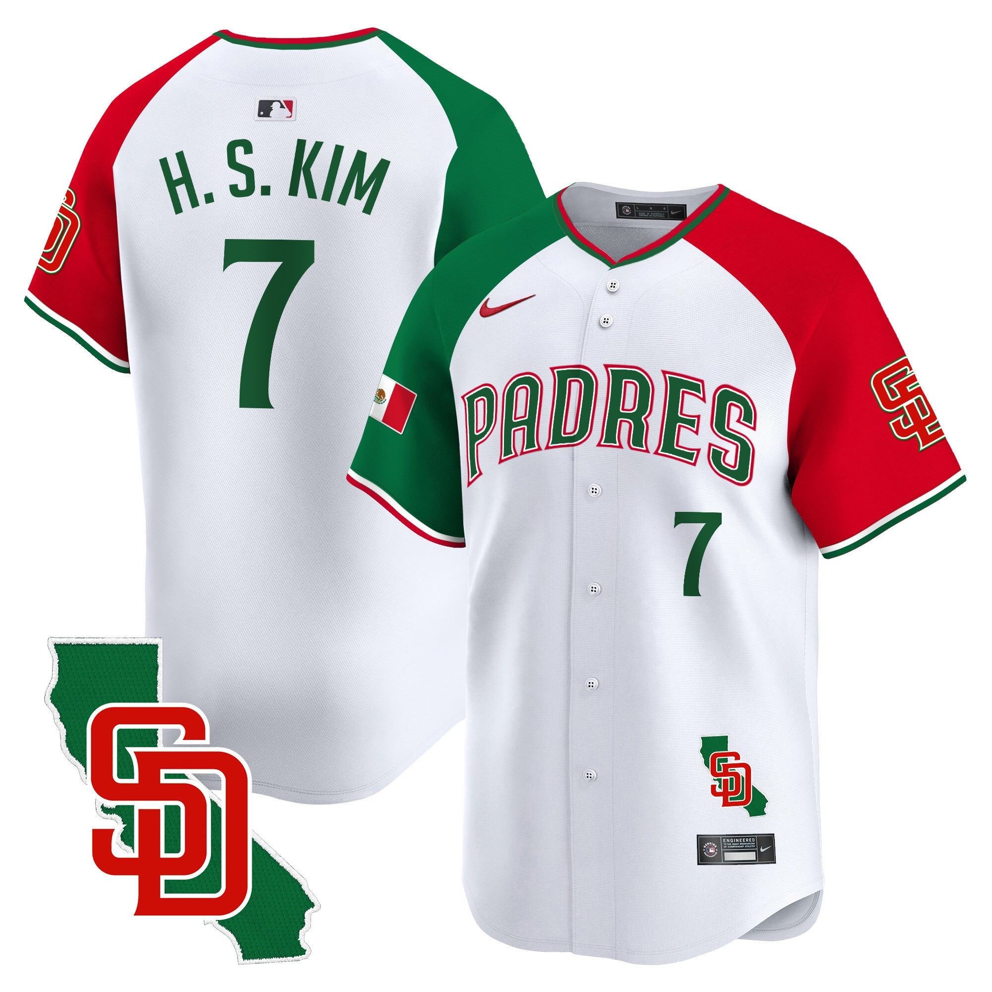 Men’s Mexico California Patch Vapor Premier Limited Jersey V5