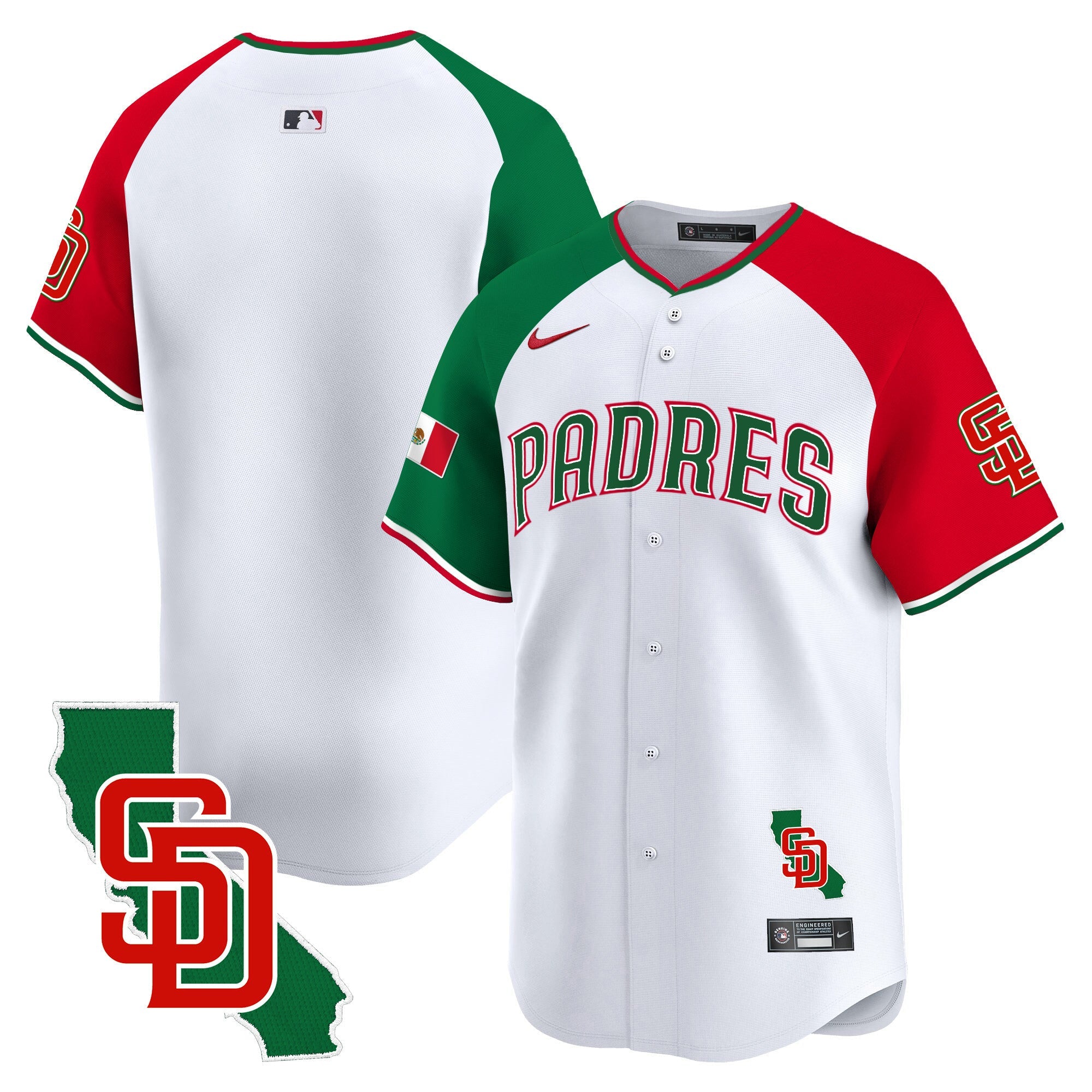 Men’s Mexico California Patch Vapor Premier Limited Jersey V5