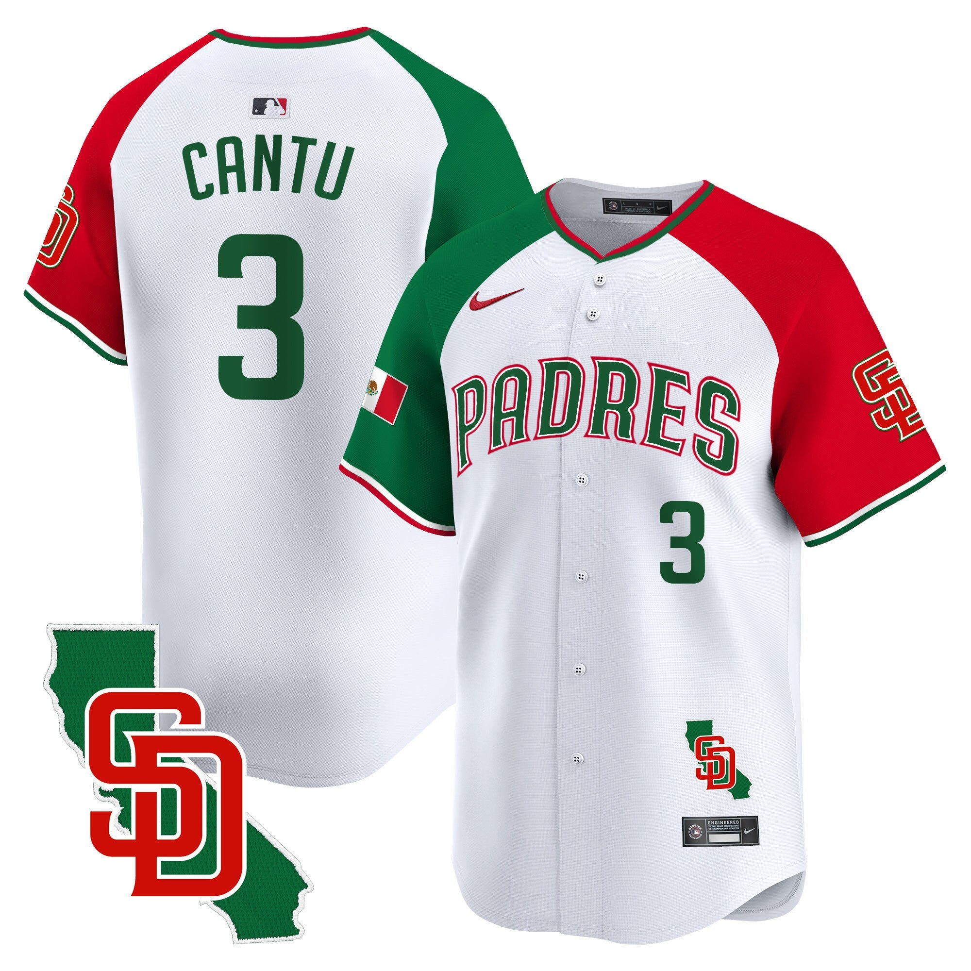 Men’s Mexico California Patch Vapor Premier Limited Jersey V5