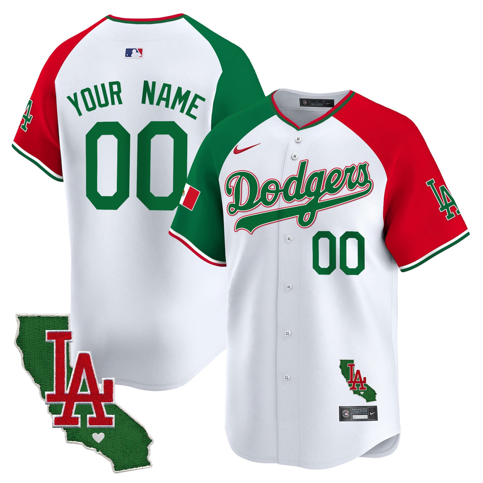 Mexico California Patch Vapor Premier Limited Custom Jersey V4