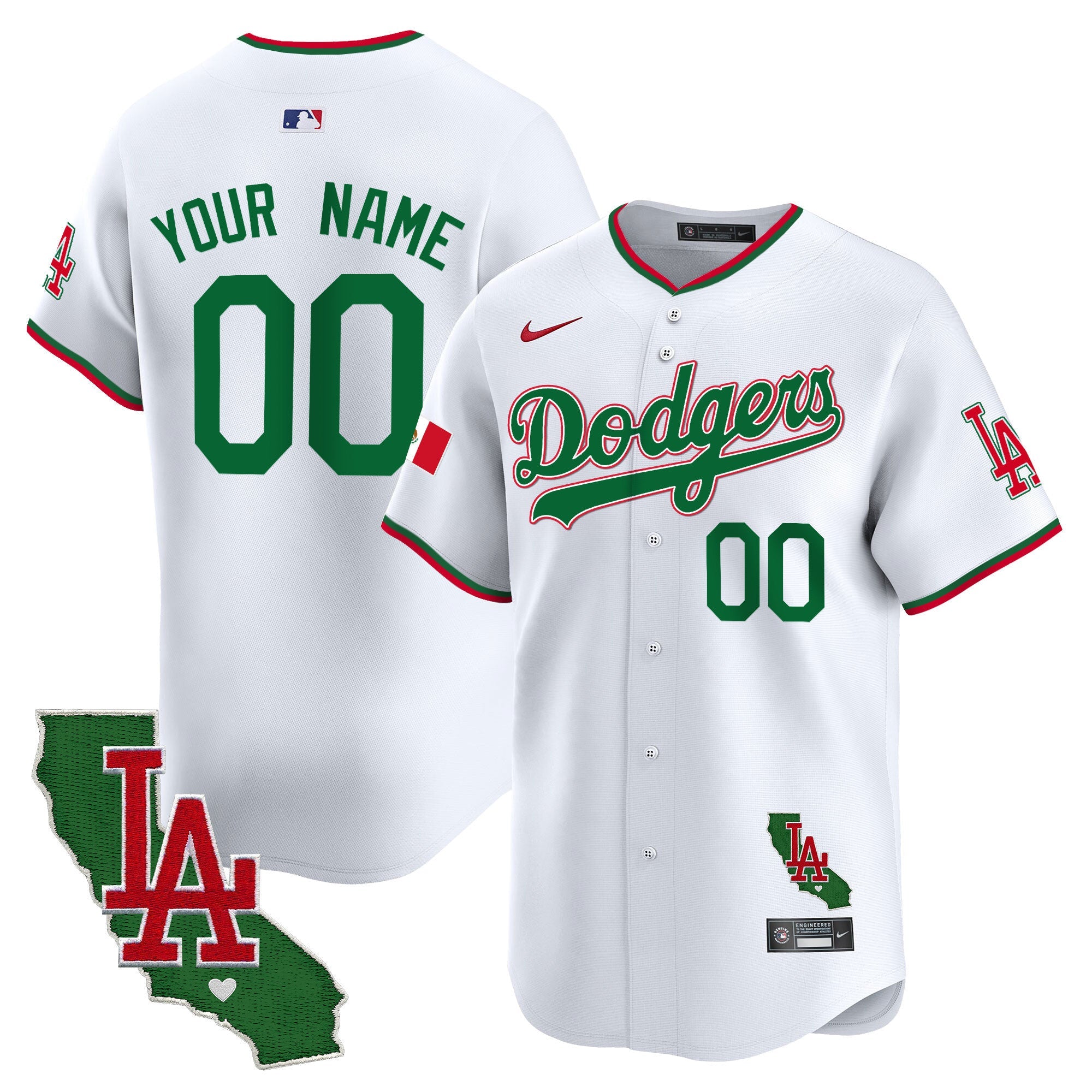 Mexico California Patch Vapor Premier Limited Custom Jersey V4