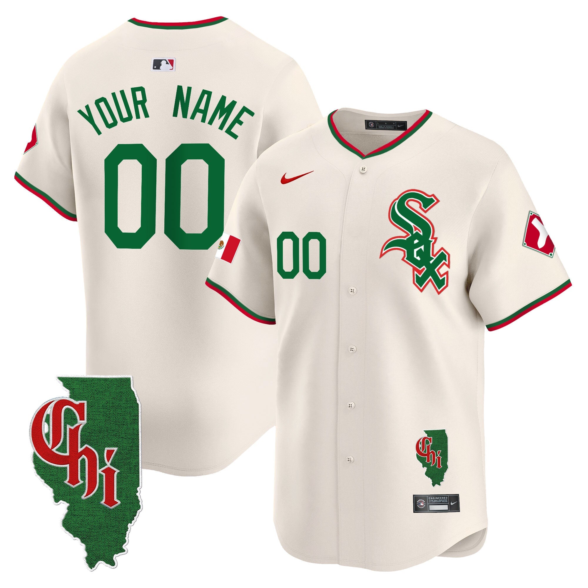 Chicago Mexico Vapor Premier Limited Custom Jersey – Illinois Patch