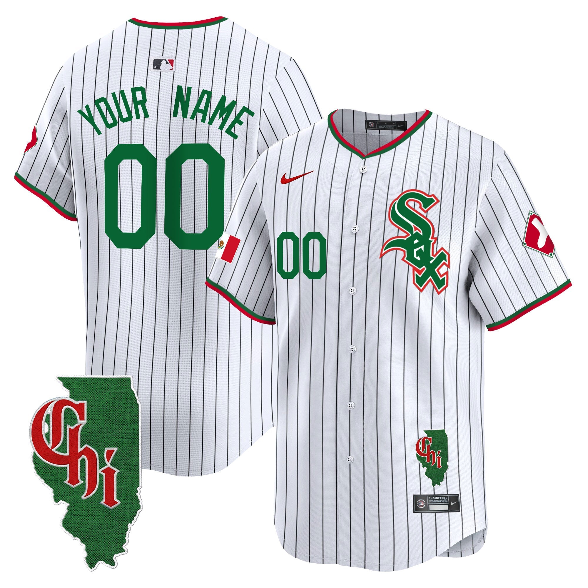 Chicago Mexico Vapor Premier Limited Custom Jersey – Illinois Patch