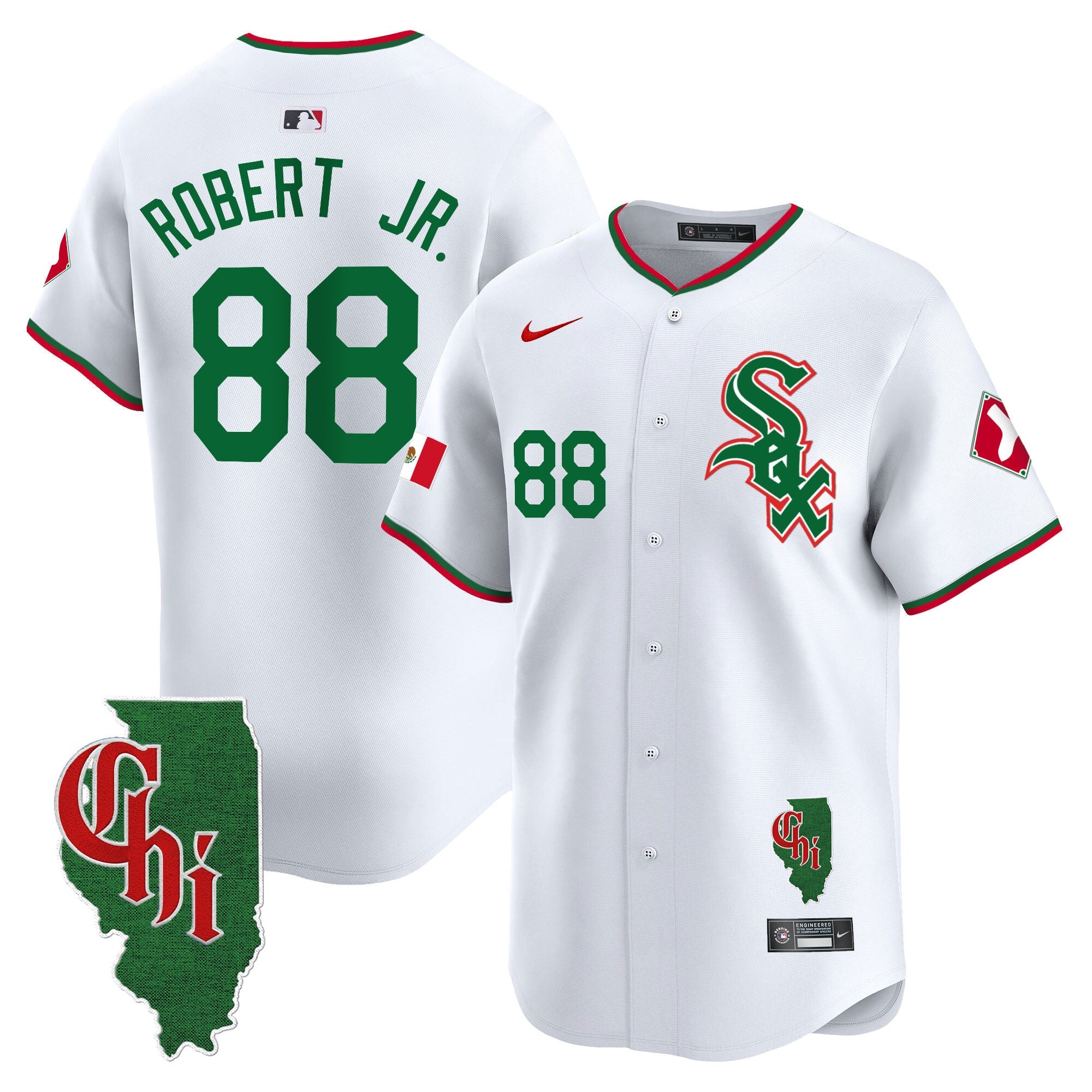 Men’s Chicago Mexico Vapor Premier Limited Jersey – Illinois Patch