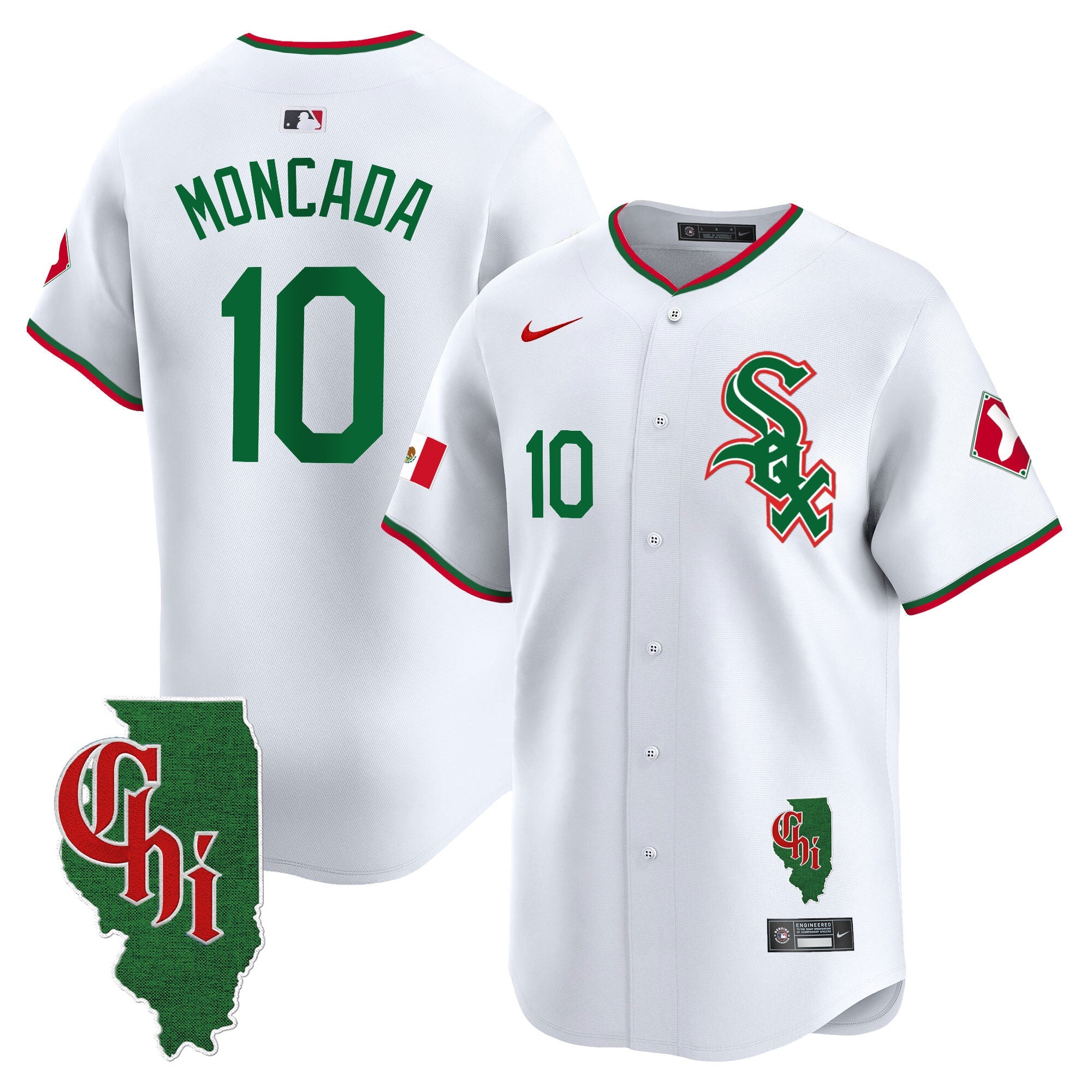 Men’s Chicago Mexico Vapor Premier Limited Jersey – Illinois Patch