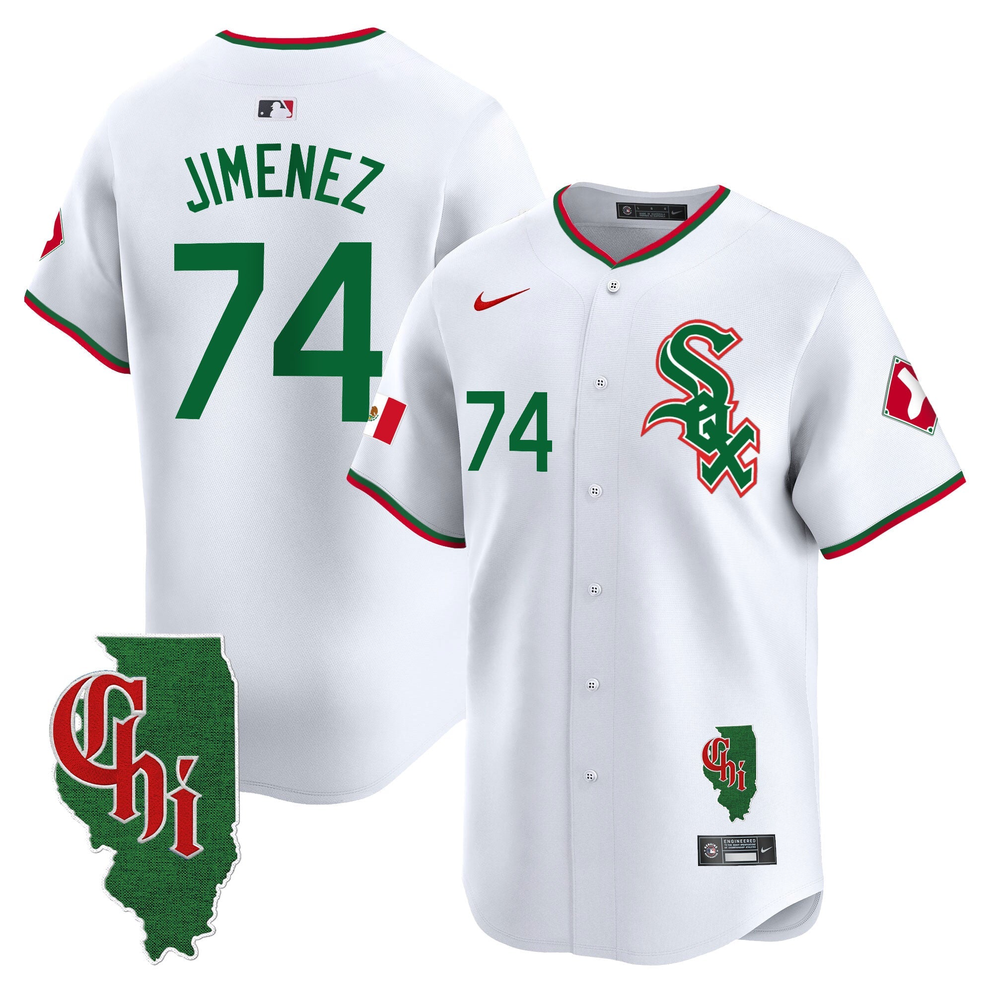 Men’s Chicago Mexico Vapor Premier Limited Jersey – Illinois Patch