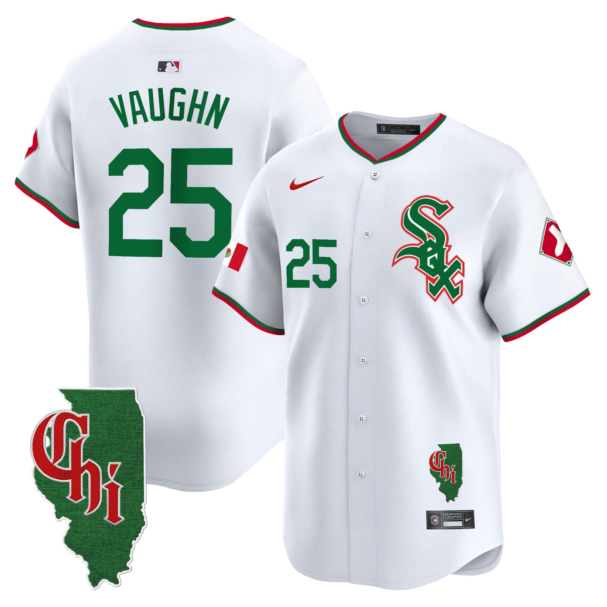 Men’s Chicago Mexico Vapor Premier Limited Jersey – Illinois Patch