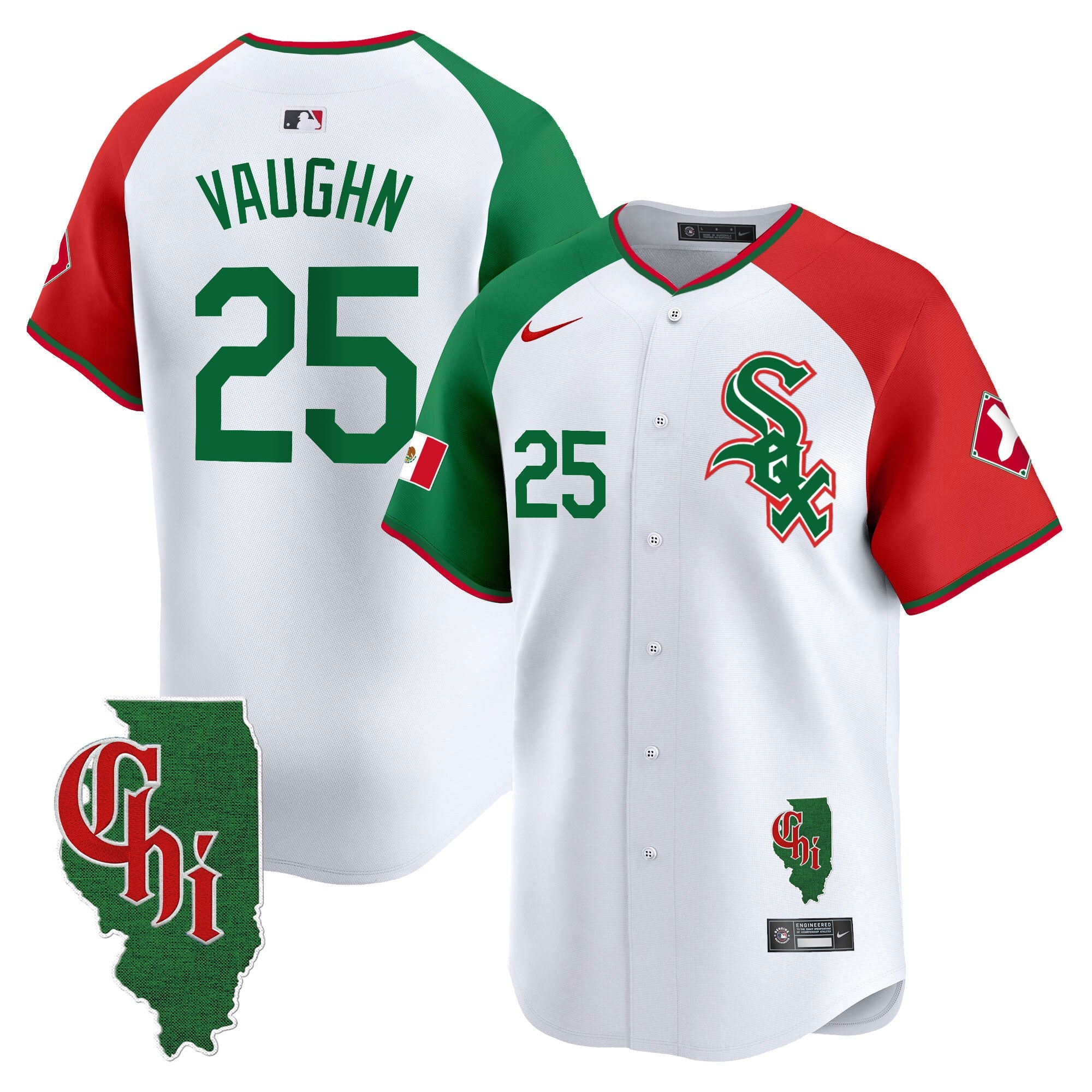Men’s Chicago Mexico Vapor Premier Limited Jersey – Illinois Patch