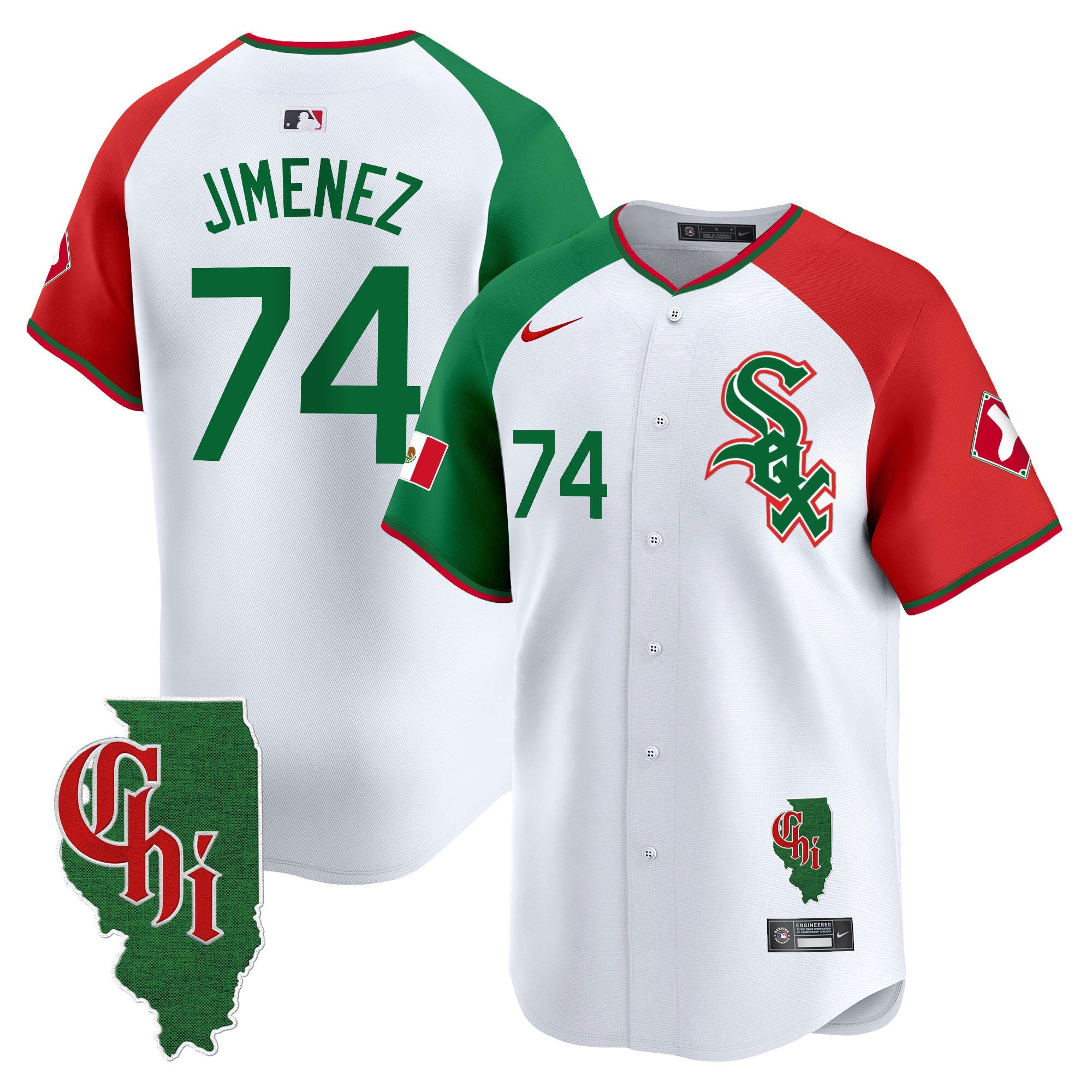 Men’s Chicago Mexico Vapor Premier Limited Jersey – Illinois Patch