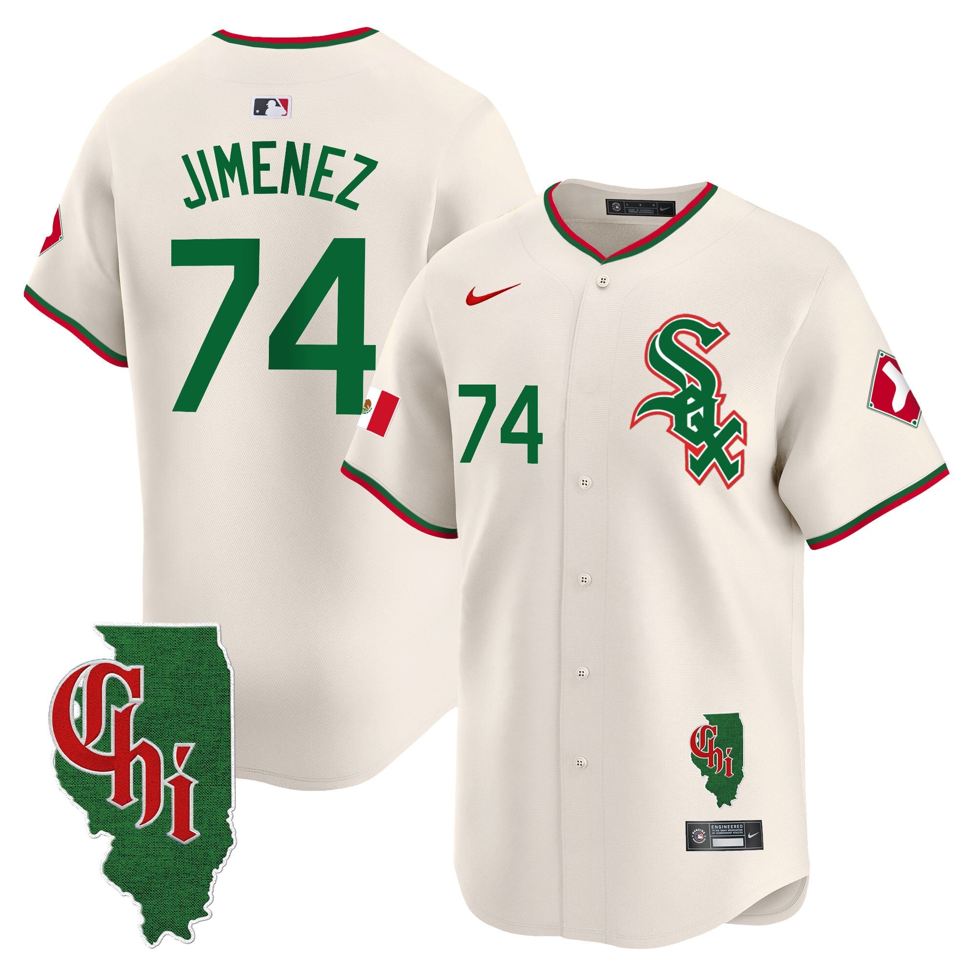 Men’s Chicago Mexico Vapor Premier Limited Jersey – Illinois Patch