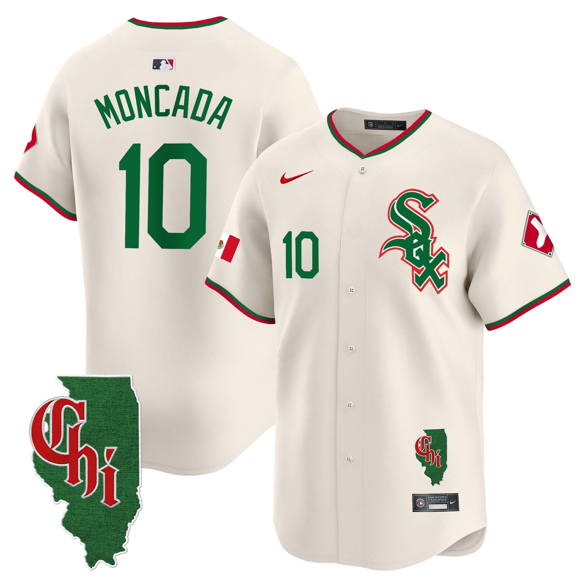 Men’s Chicago Mexico Vapor Premier Limited Jersey – Illinois Patch