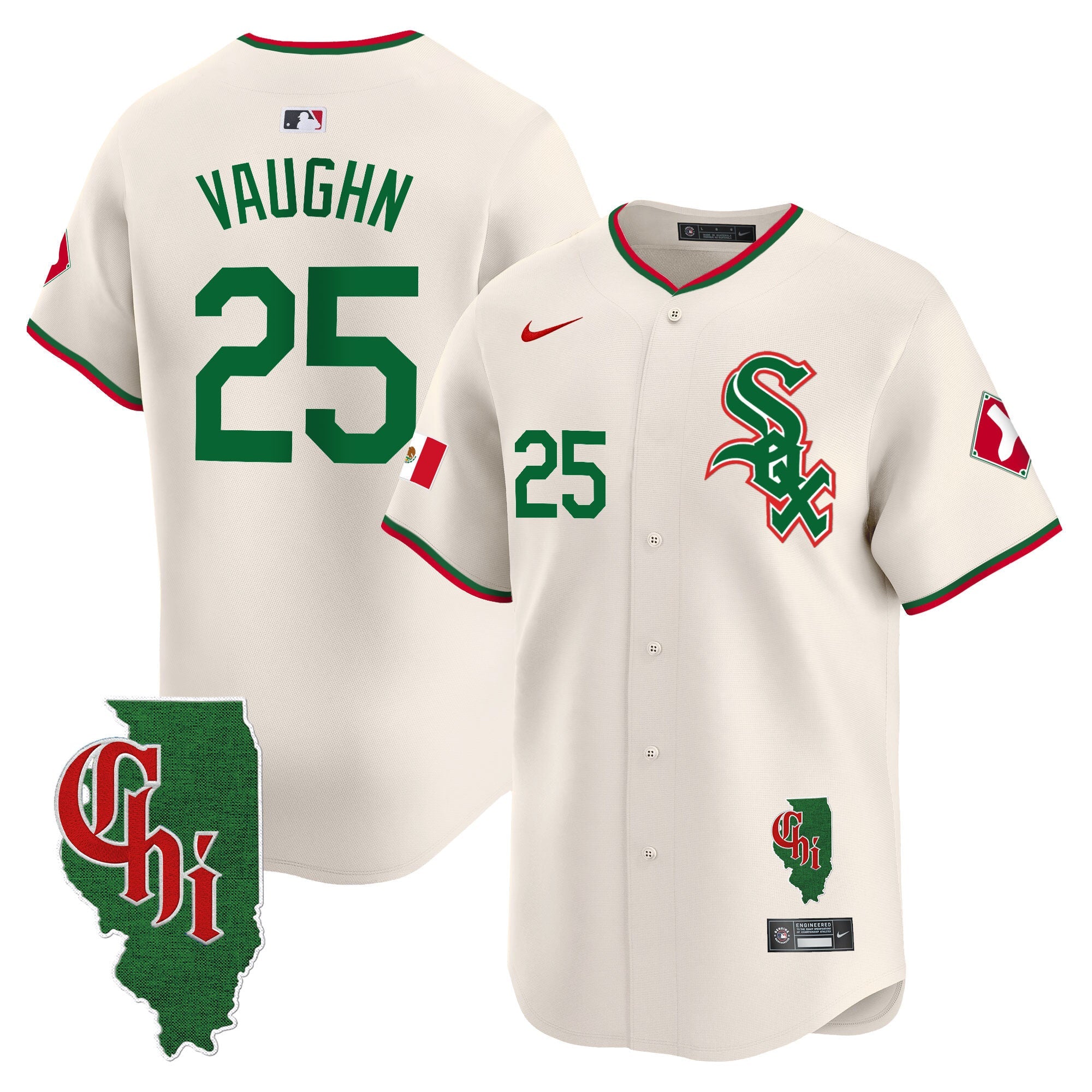 Men’s Chicago Mexico Vapor Premier Limited Jersey – Illinois Patch