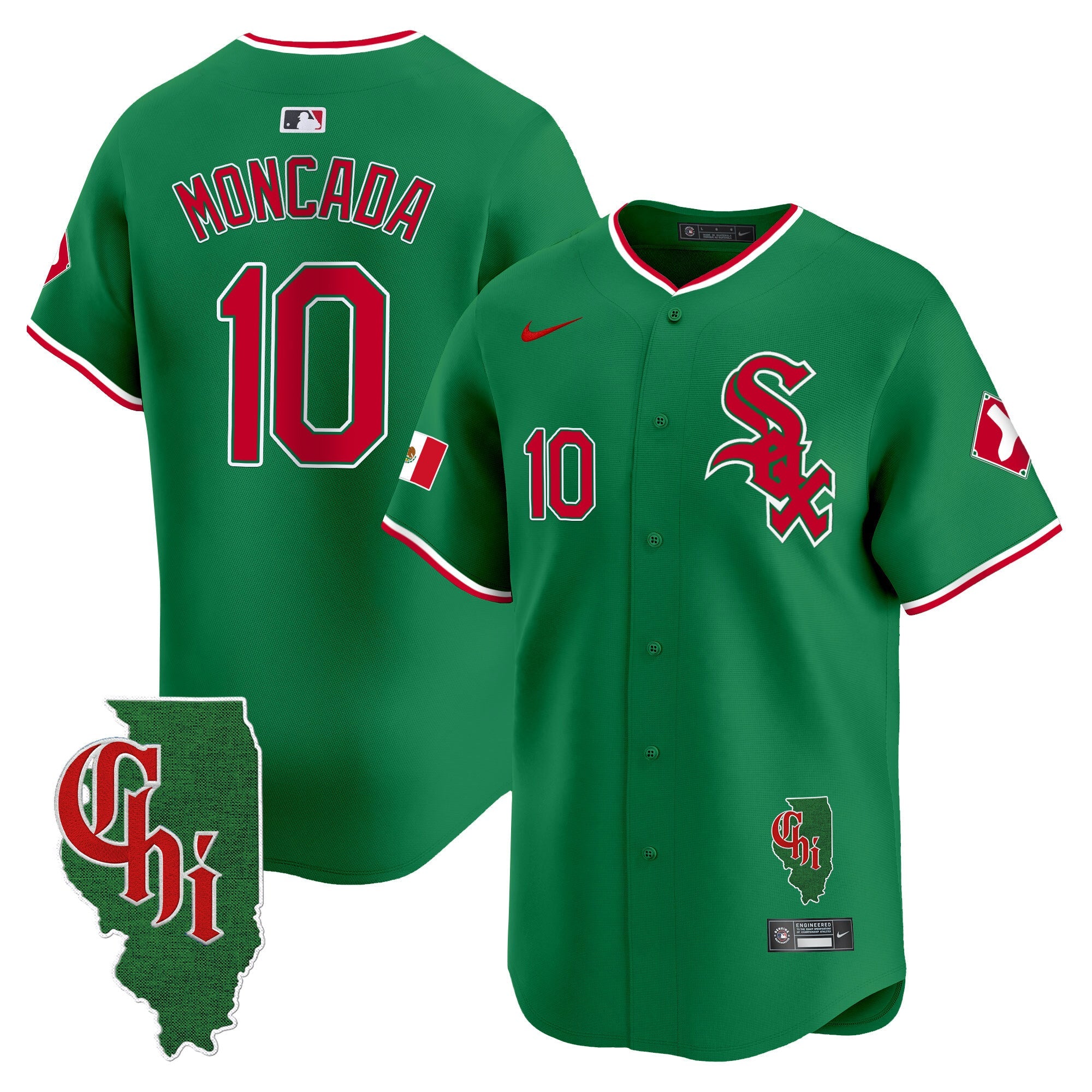 Men’s Chicago Mexico Vapor Premier Limited Jersey – Illinois Patch