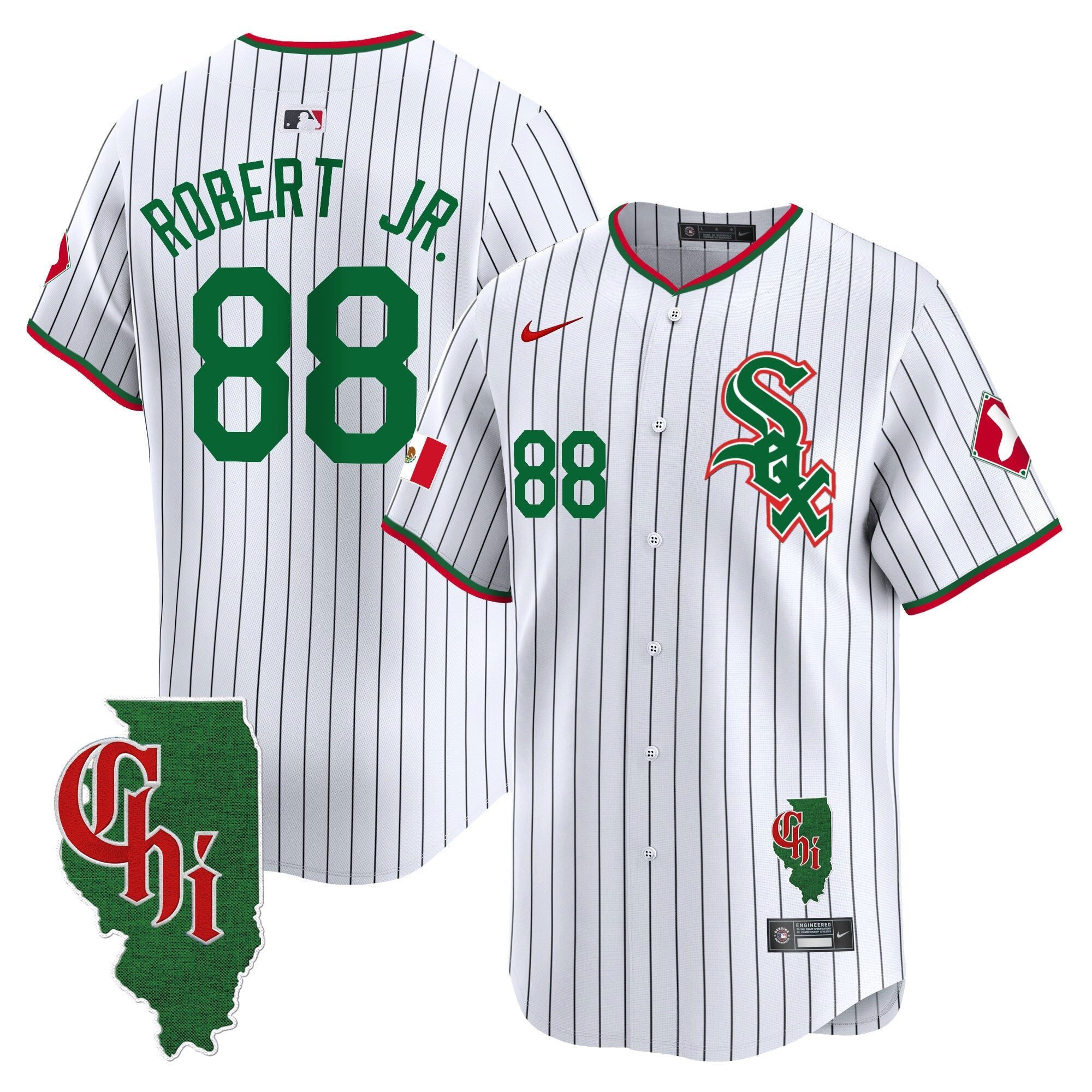 Men’s Chicago Mexico Vapor Premier Limited Jersey – Illinois Patch