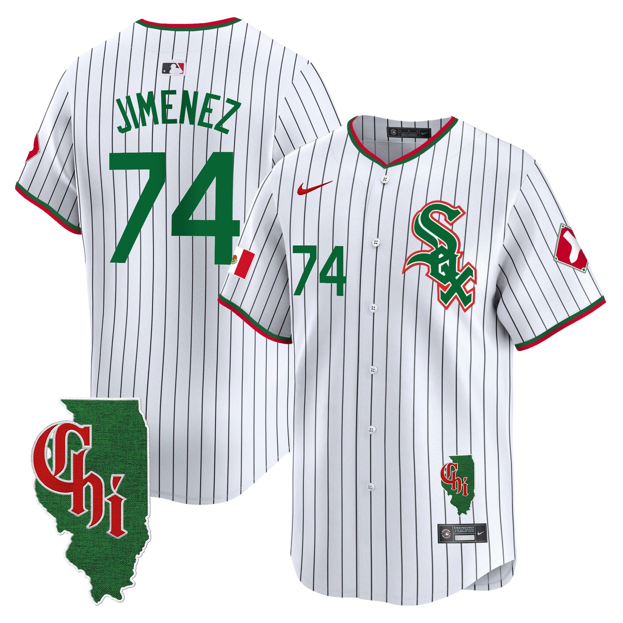 Men’s Chicago Mexico Vapor Premier Limited Jersey – Illinois Patch