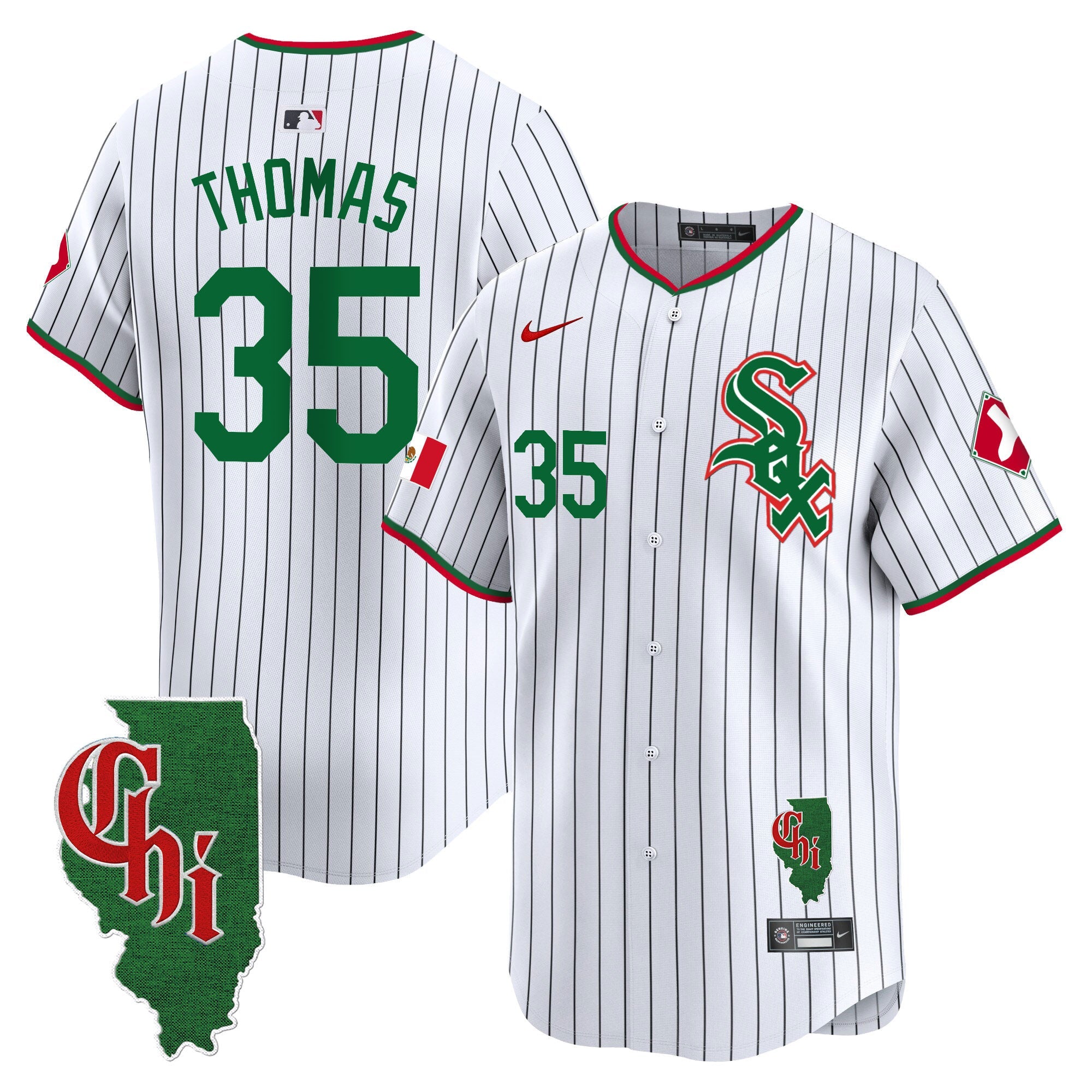 Men’s Chicago Mexico Vapor Premier Limited Jersey – Illinois Patch