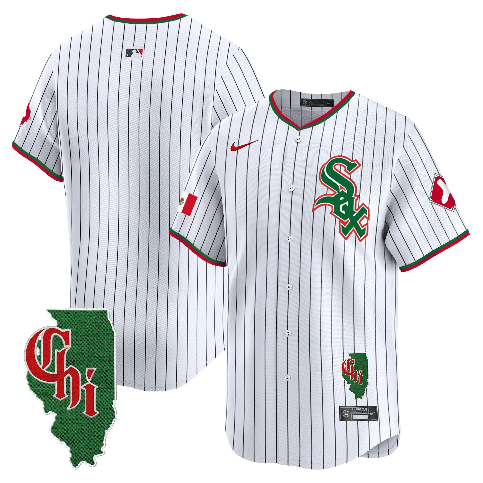 Men’s Chicago Mexico Vapor Premier Limited Jersey – Illinois Patch