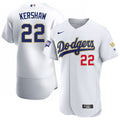 Los Angeles 2020 Championship Gold Trim Flex Base White Jersey