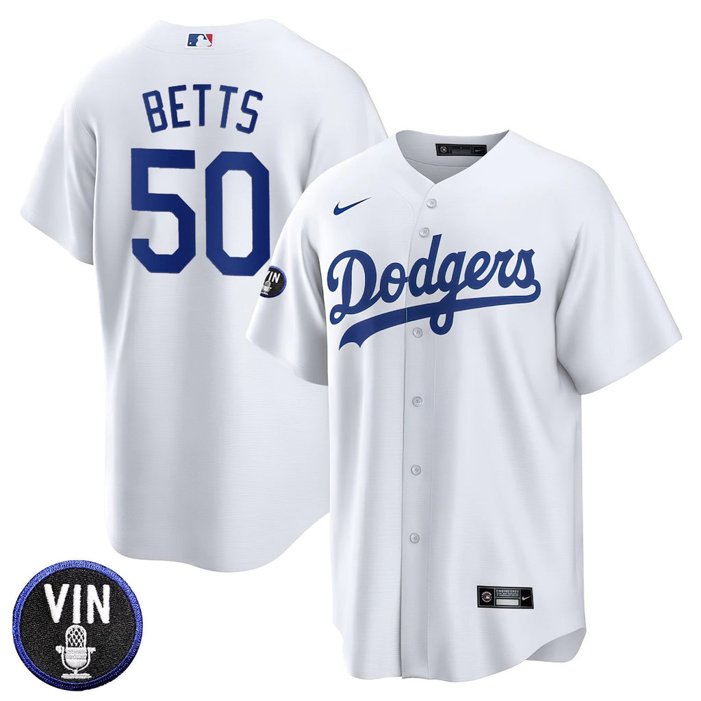 Los Angeles Vin Scully Patch Home Jersey