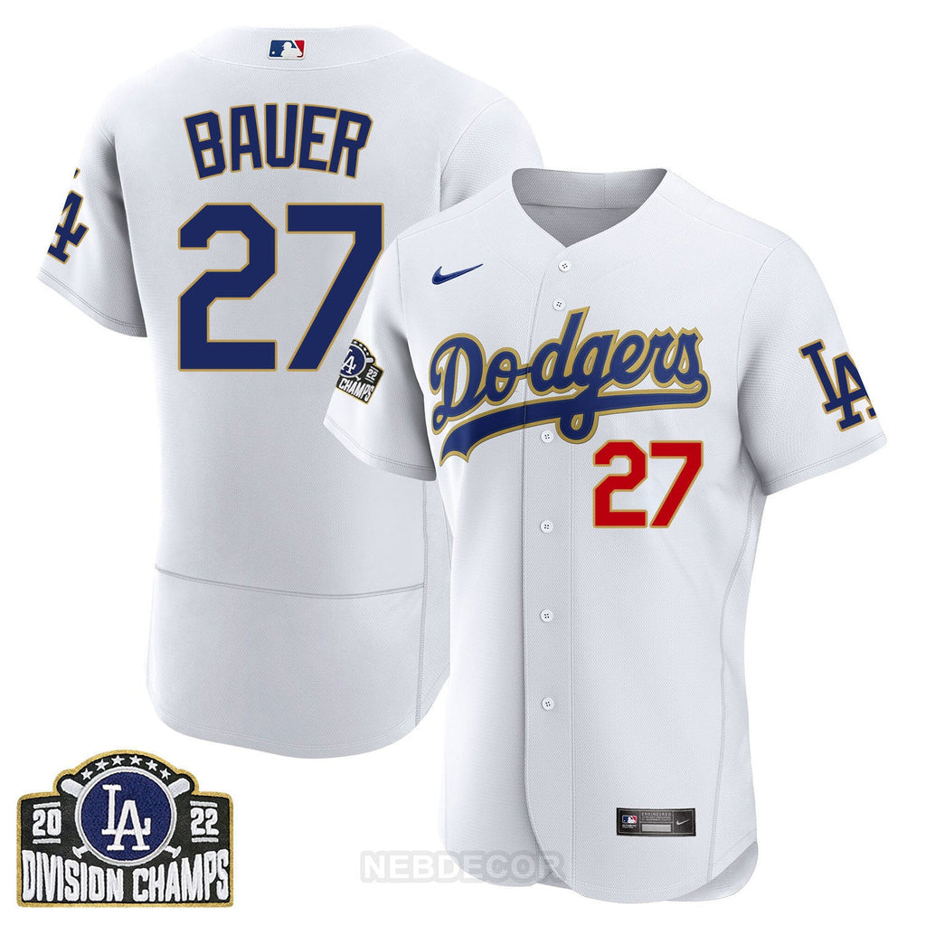 Men’s Los Angeles NL West Division Champs 2022 Gold Trim Jersey