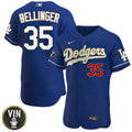 Los Angeles Vin Scully Patch Gold Trim Player Jersey – Navy