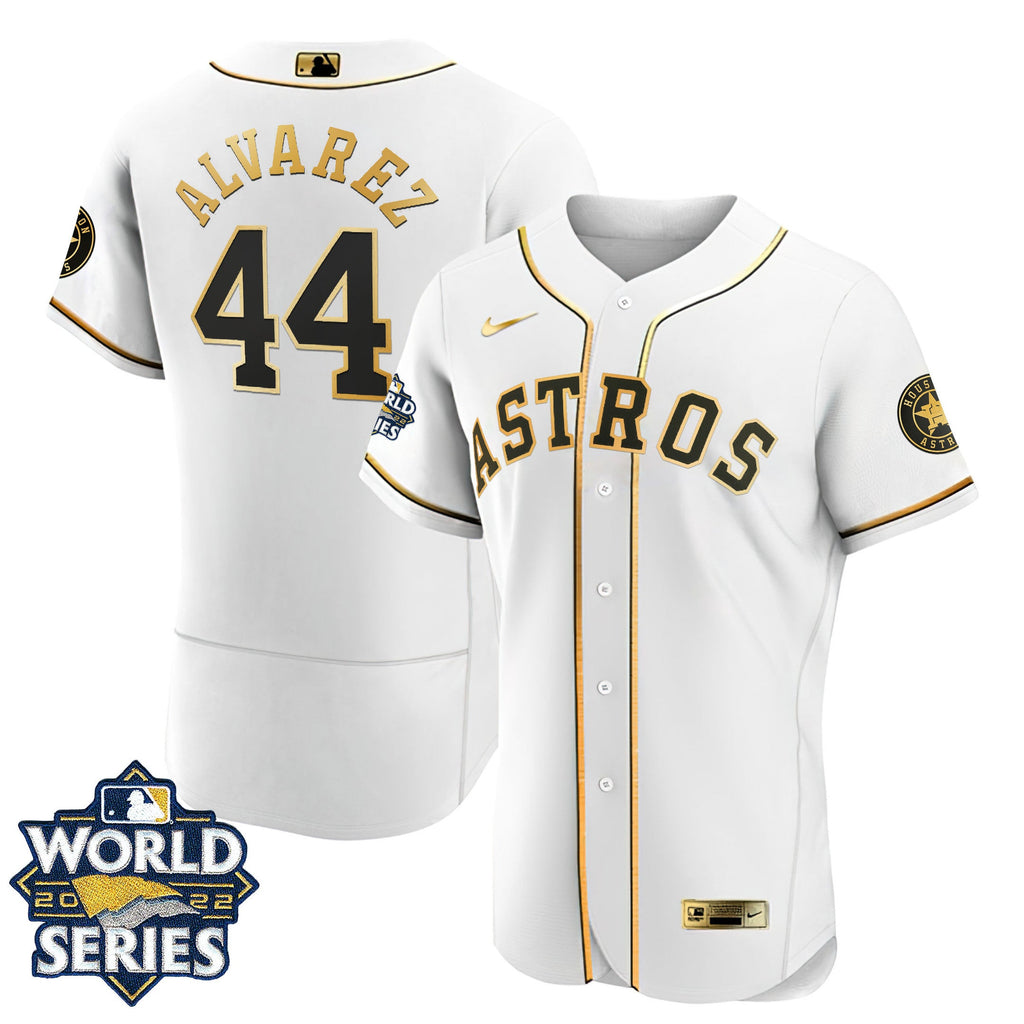 Houston Flex Base White Gold 2022 World Series Jersey