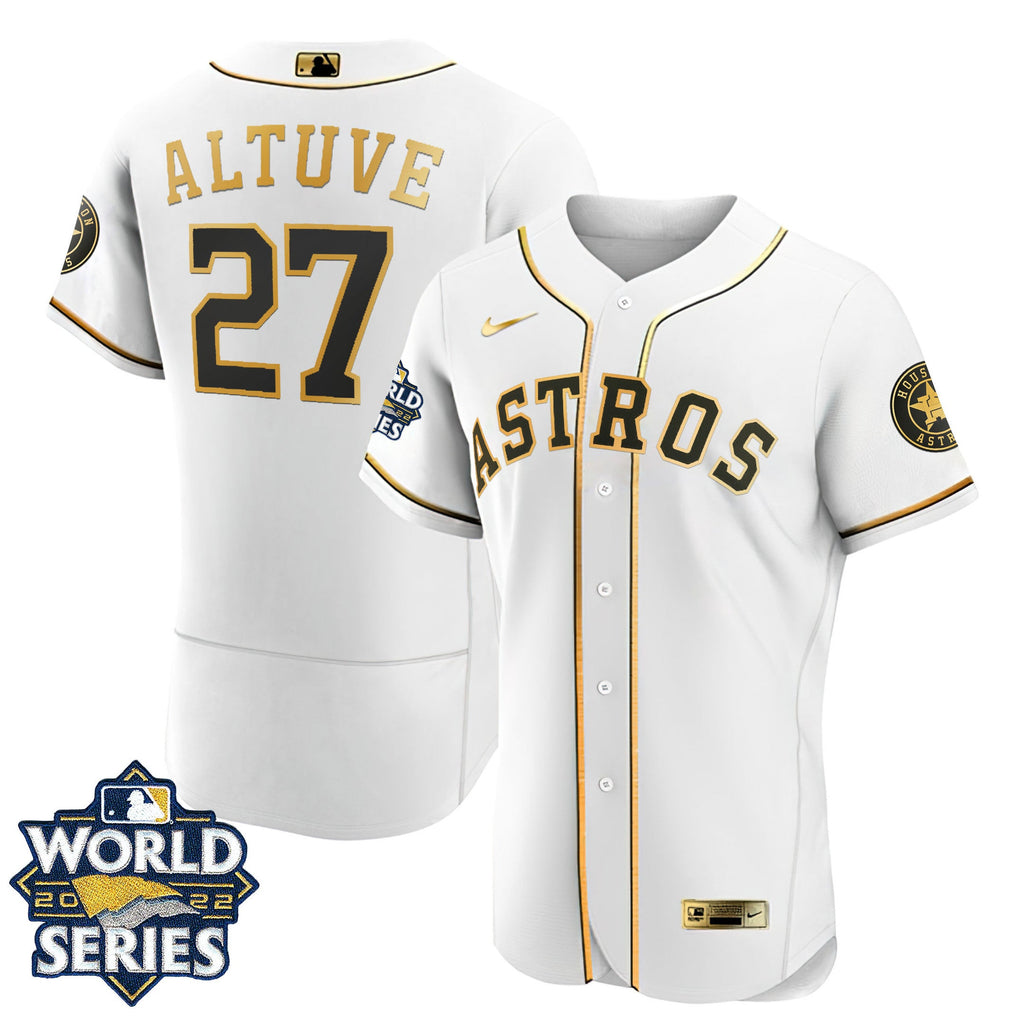 Houston Flex Base White Gold 2022 World Series Jersey