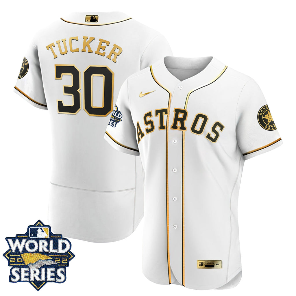Houston Flex Base White Gold 2022 World Series Jersey
