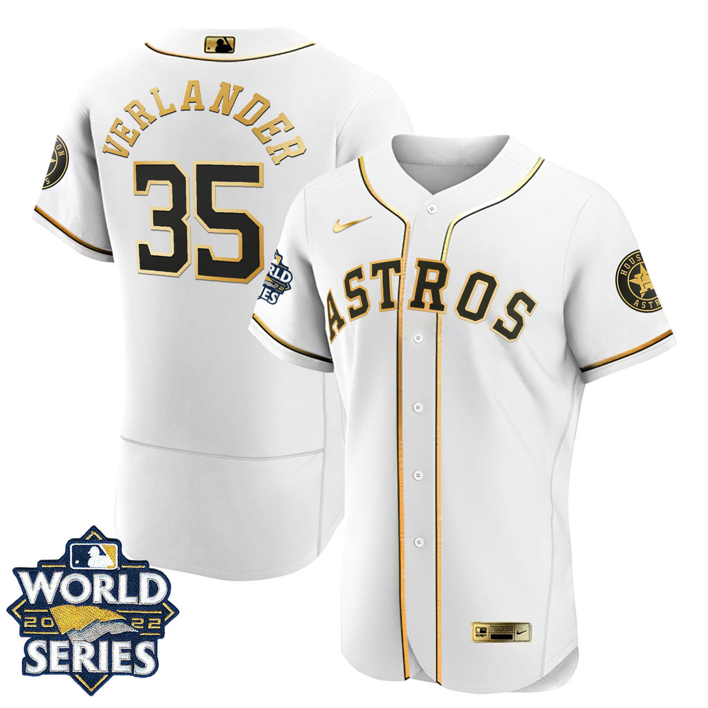 Houston Flex Base White Gold 2022 World Series Jersey