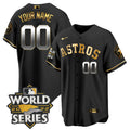 Houston 2022 World Series Black Gold Custom Name And Number Jersey