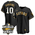 Yuli Gurriel Houston 2022 World Series Black Gold Jersey Limited