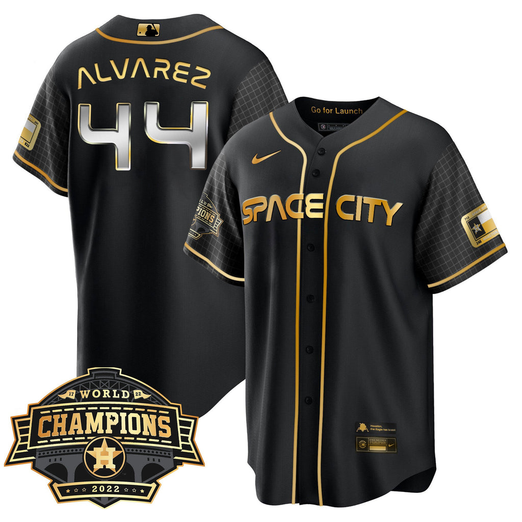 Men’s Houston Space City 2022 World Series Champions Patch Limited Jersey