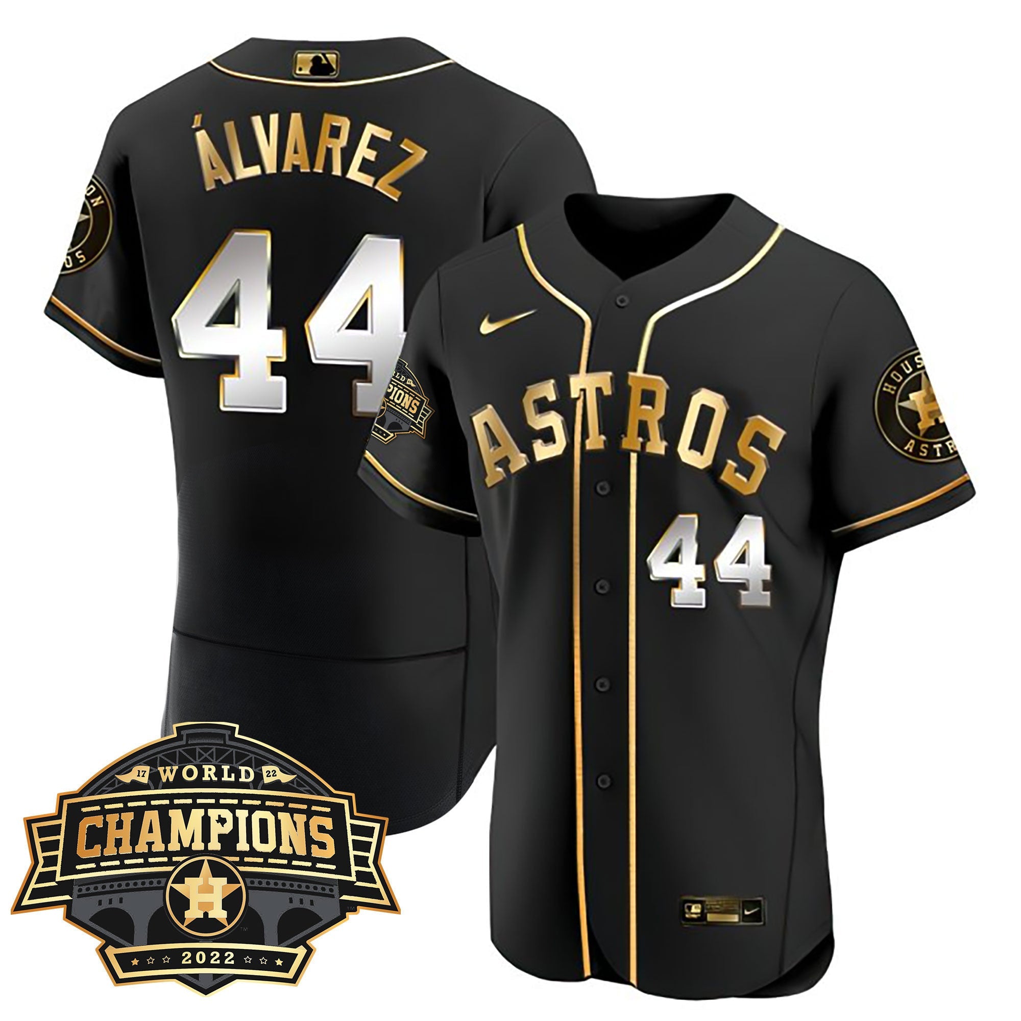 Youth’s Houston 2022 World Series Champions Patch Limited Jersey