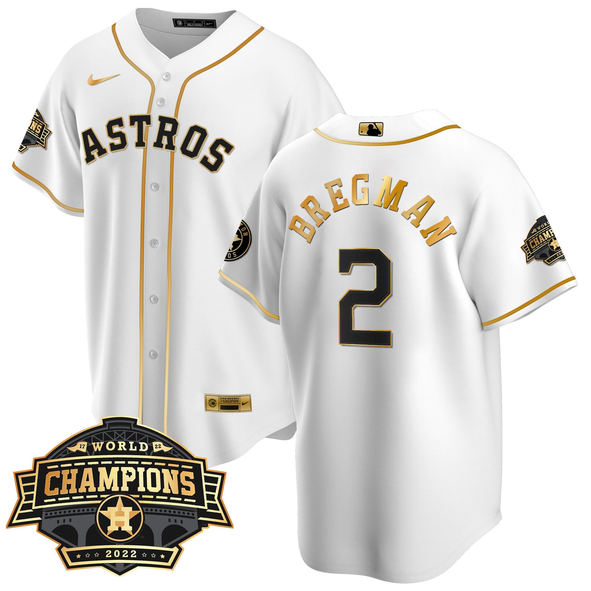Youth’s Houston 2022 World Series Champions Patch Limited Jersey