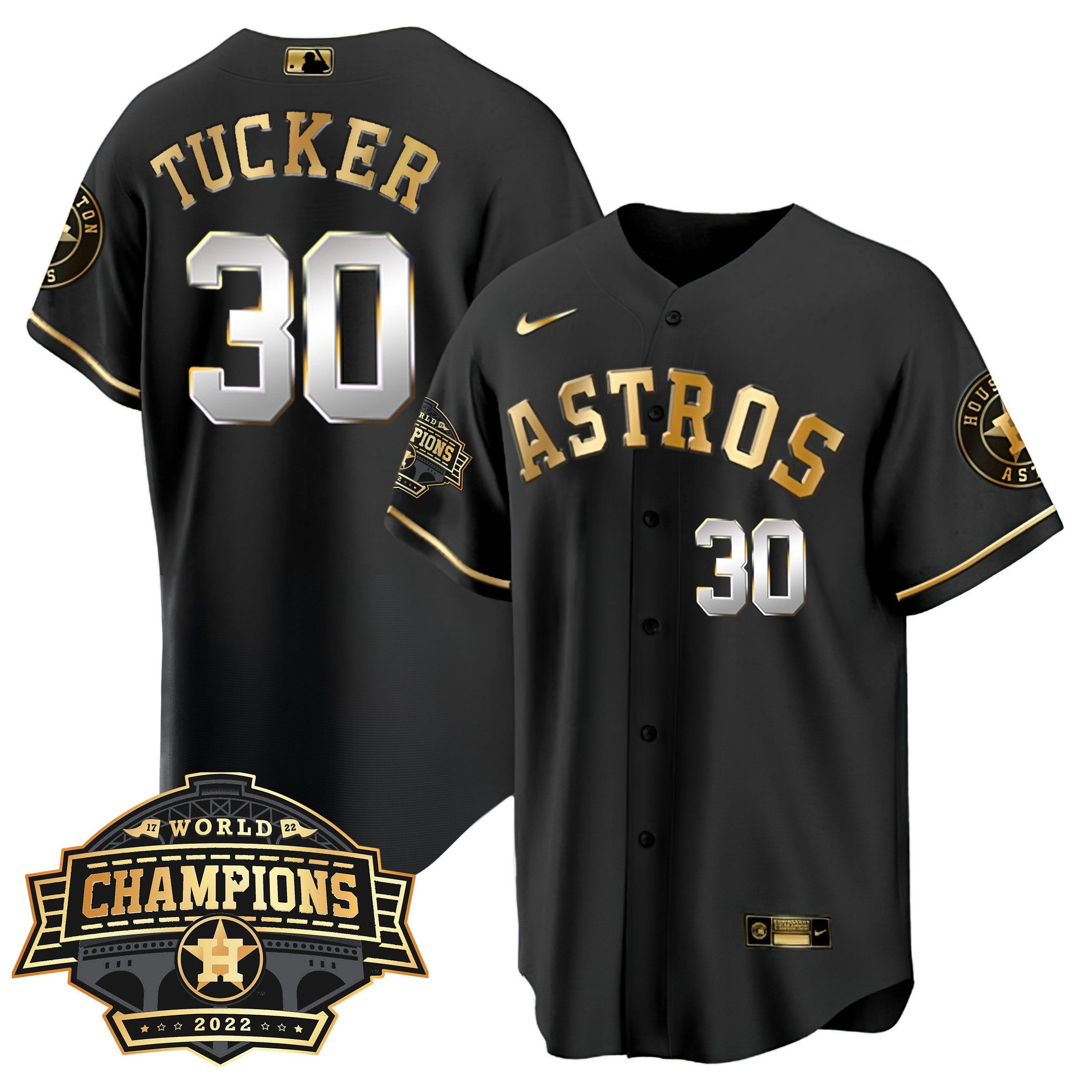 Youth’s Houston 2022 World Series Champions Patch Limited Jersey