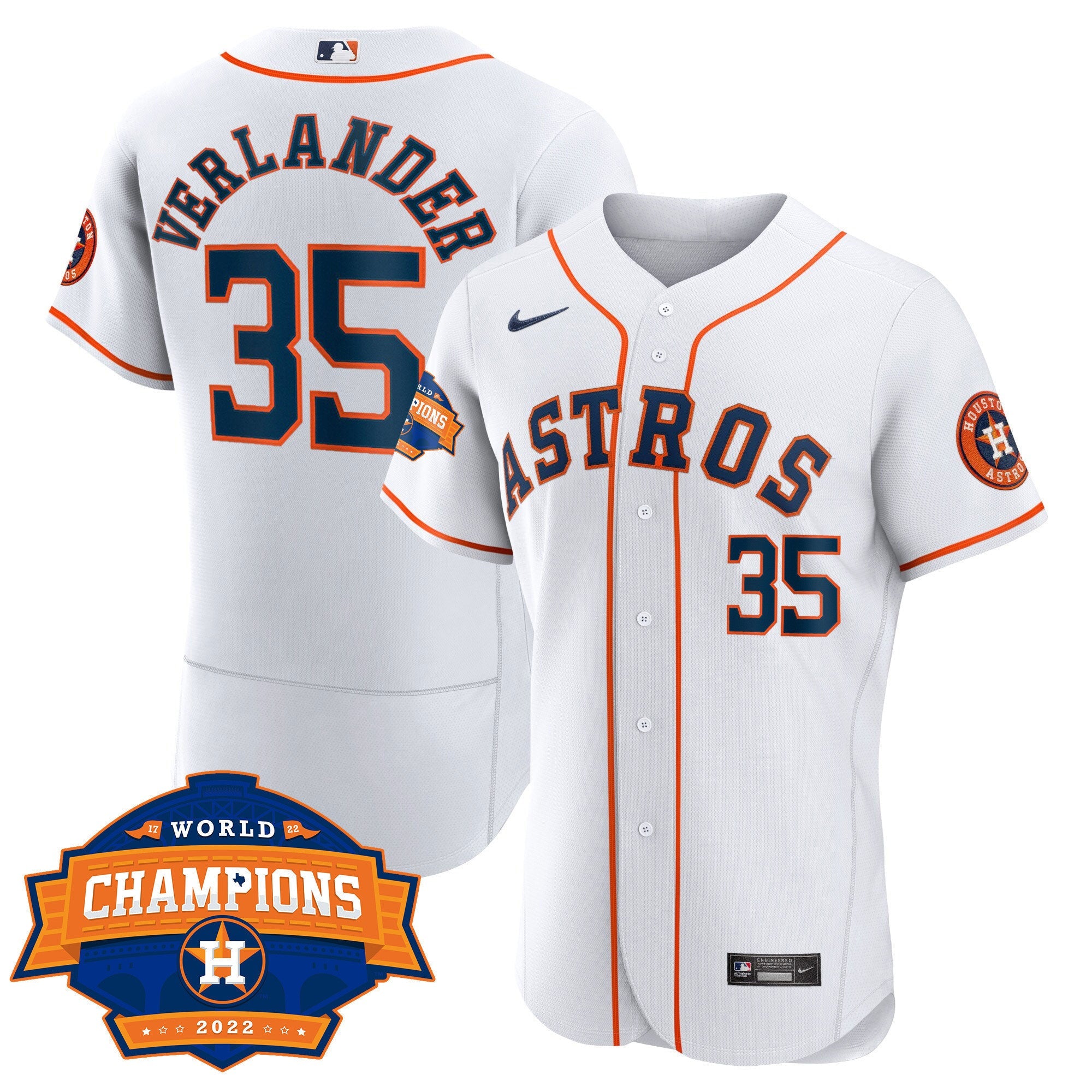 Youth’s Houston 2022 World Series Champions Patch Limited Jersey