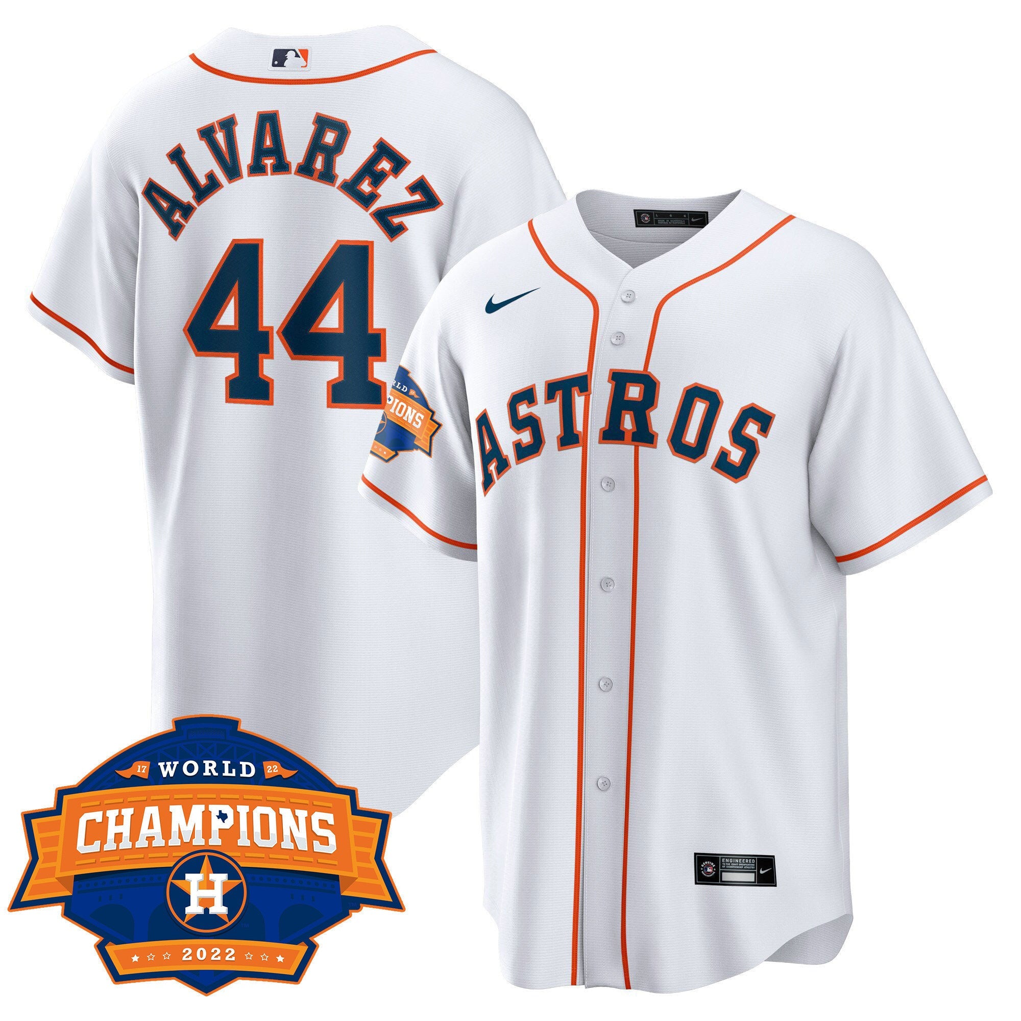 Youth’s Houston 2022 World Series Champions Patch Limited Jersey