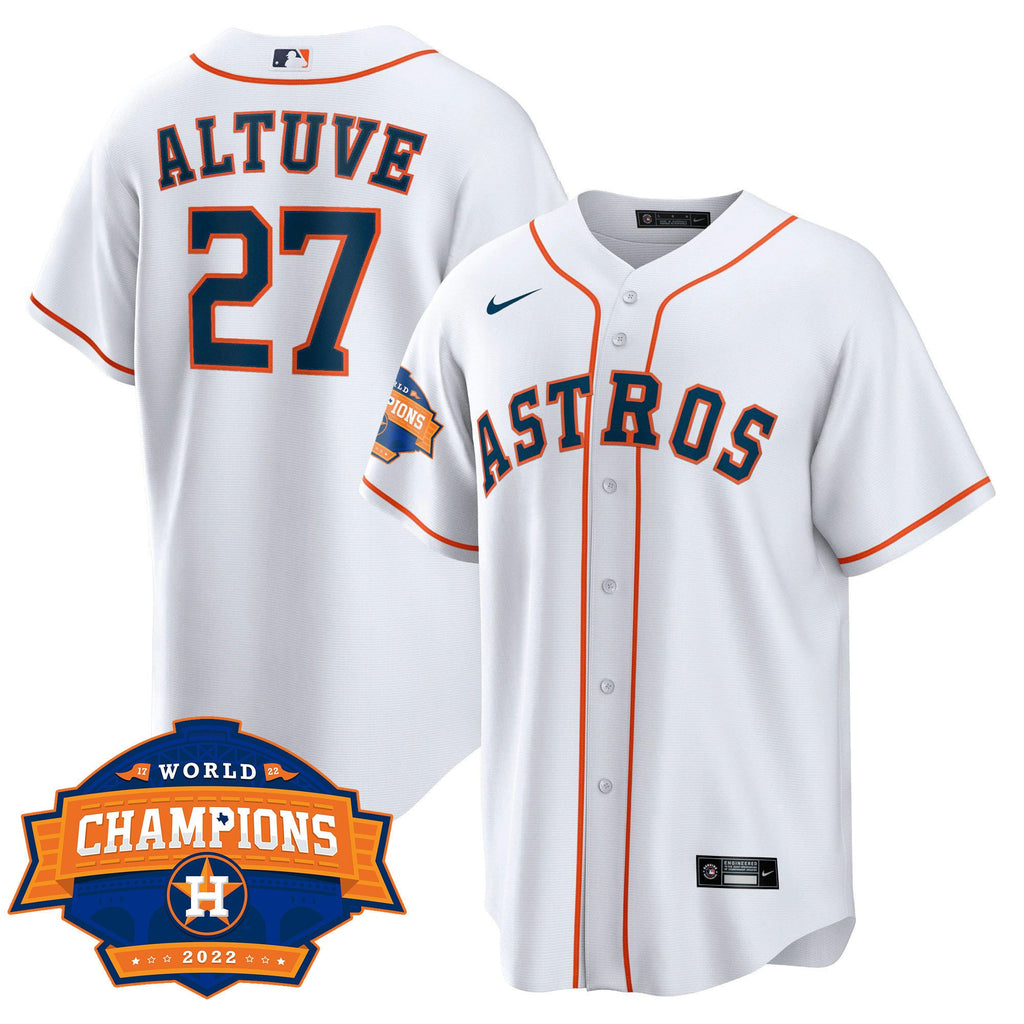Youth’s Houston 2022 World Series Champions Patch Limited Jersey