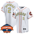 Men’s Houston Special White Gold 2022 World Series Champions Patch Jersey
