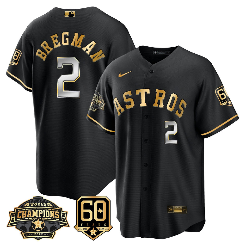 Men’s Houston 2022 World Series Champions & 60th Anniversary Patch Jersey
