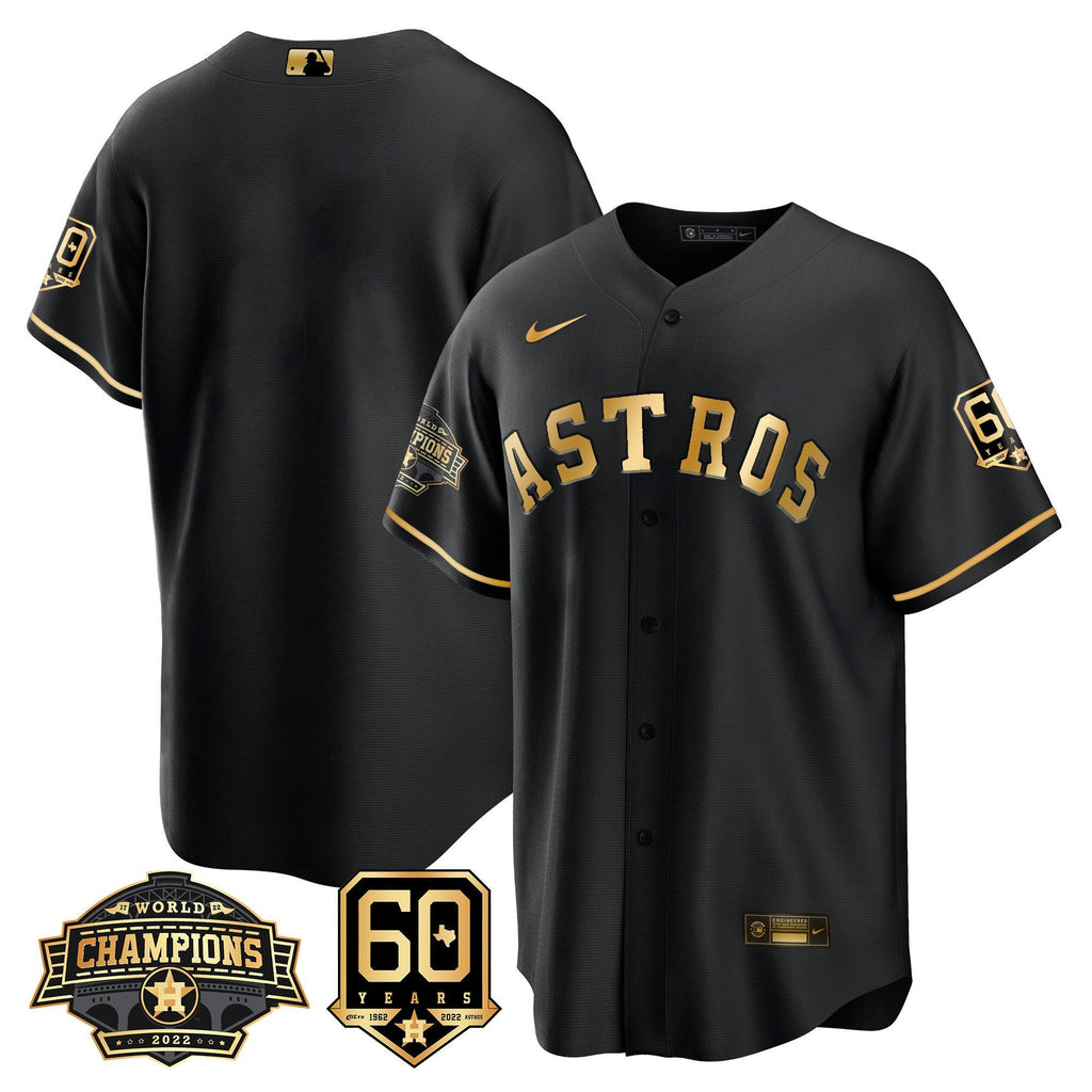 Men’s Houston 2022 World Series Champions & 60th Anniversary Patch Jersey