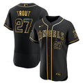 Men’s Mike Trout Los Angeles Black Gold & White Gold Jersey