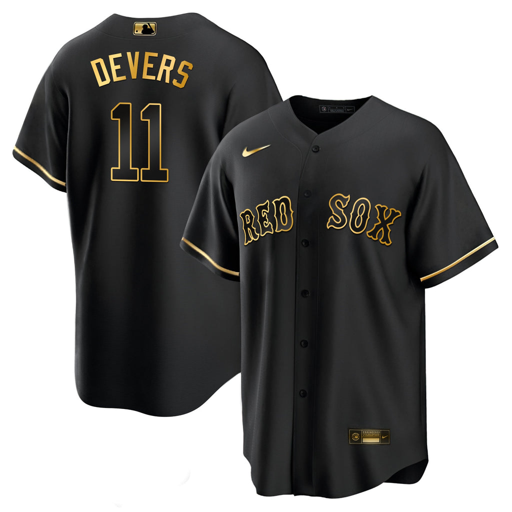 Men’s Boston Black Limited & Gold Jersey