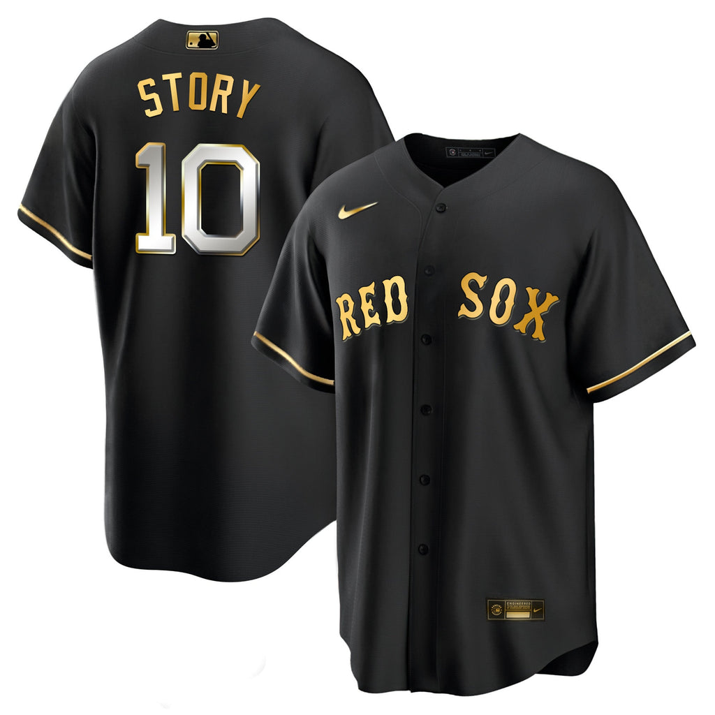 Men’s Boston Black Limited & Gold Jersey