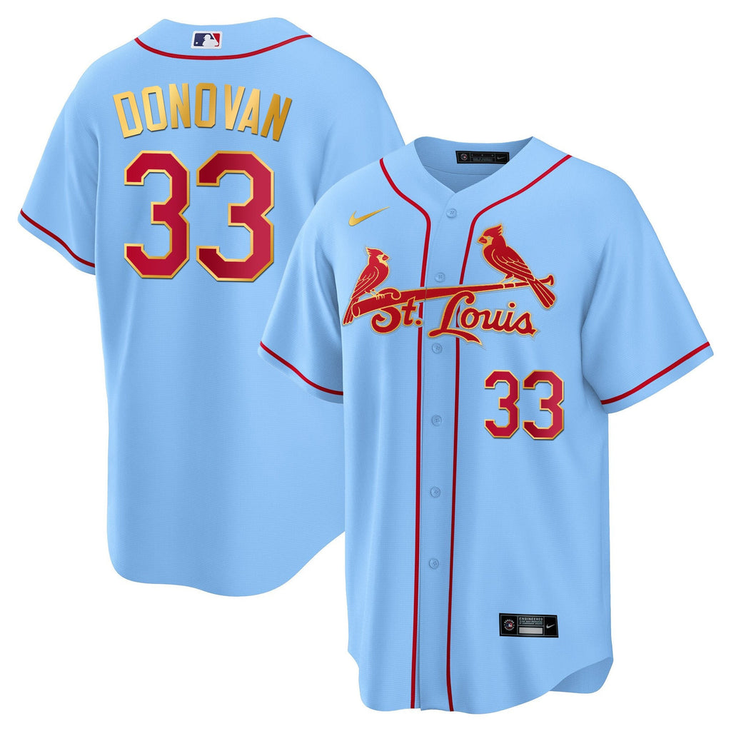 Men’s St. Louis Cool Base Gold Trim Jersey