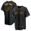 Boston Black Gold & White Gold Custom Jersey