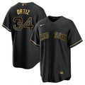 David Ortiz Boston Black & White Gold Jersey